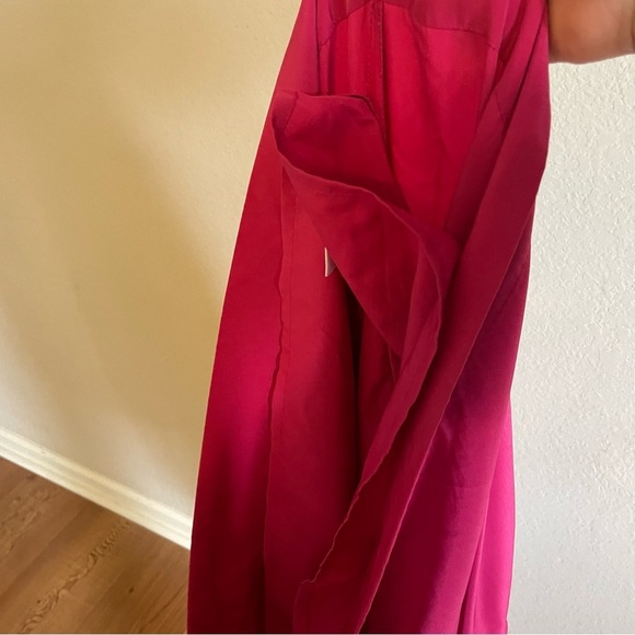 Banana Republic halter dress 14 pink midi open back cocktail date night party - Picture 5 of 11